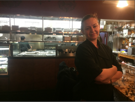 Chef Maria Petridis at her restaurant Marias Mediterranean Seafood and Grill in Bayside, Queens.	