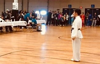 Ji competing at the 7th Annual New England International Martial Arts Championship in November.