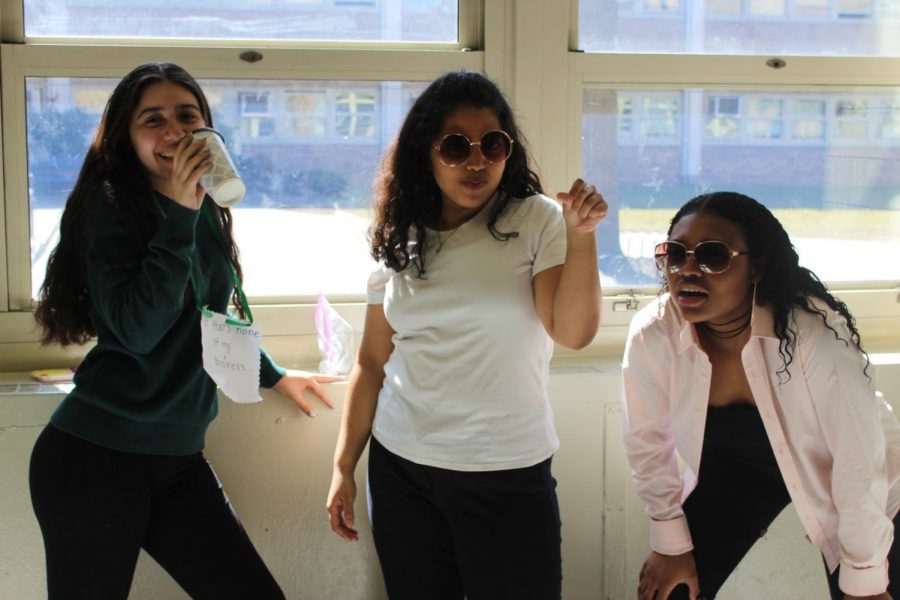 Triple Threat: Juniors Isabella Lebarr, Kaliyah Robinson, and Sahar Husain celebrate Meme Day in style. Robinson credited memes as an integral part of her generation, as she and her friends dressed up as Kermit The Frog, Salt Bae, and the infamous squinting woman. “It’s an iconic day, you know,” Robinson said. “I feel like we always reference memes so we just kinda had to.”
