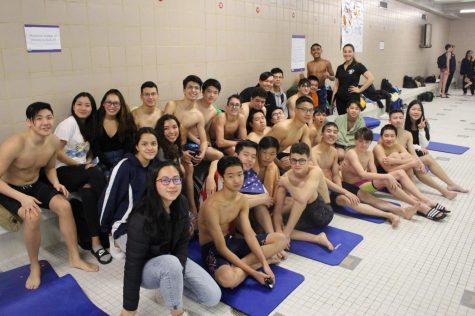 The Boys Varsity Swim Team Ties for First Place in Queens 1 Division