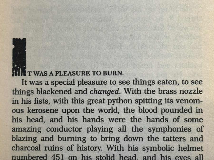 One of classic literatures most iconic first lines: It was a pleasure to burn. A six-word, twenty-lettered sentence that holds so much weight and significance in the novel. 