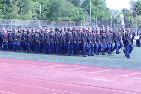 Francis Lewis Presents the JROTC Pass in Review Ceremony