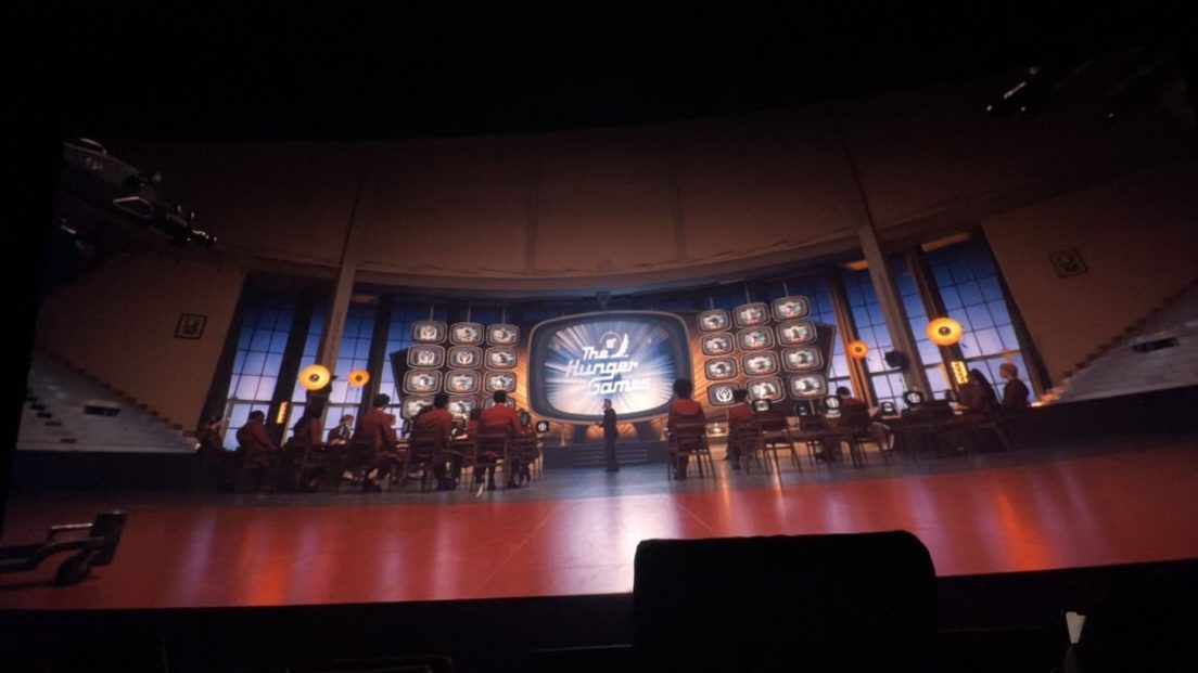 This picture is from the movie. A part where  the mentors watch the hunger games from the place shown above.
