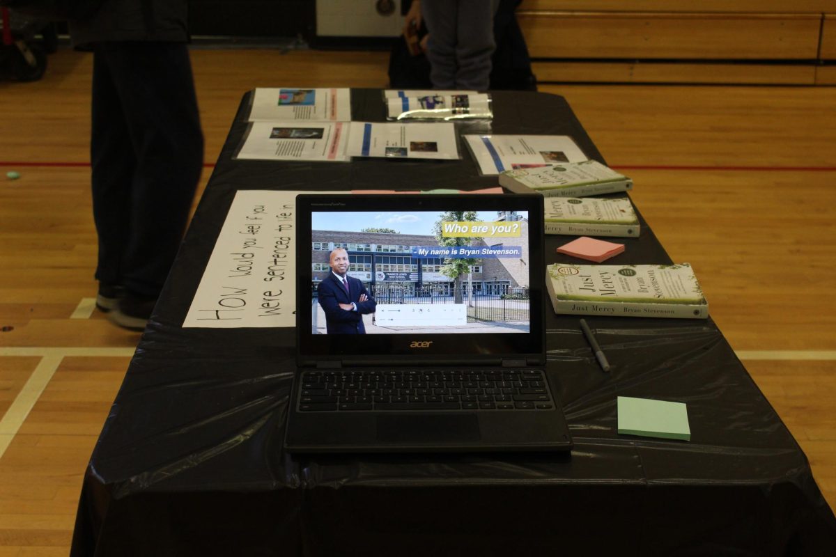 "The thought process going into this year was to...let the students experience it more as a gallery or like a museum experience, and then give them the space to reflect with it personally." Said the Social Studies AP, Mrs. McGuirk.

